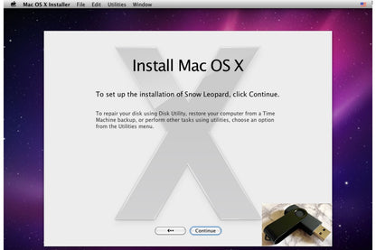 Bootable USB Drive Installer Rescue Recovery Restore Mac OS X 10.6 Snow Leopard